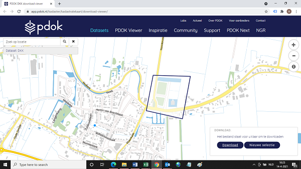 PDOK start downloaden