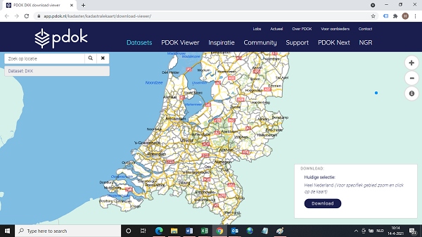 Determine PDOK for property boundary